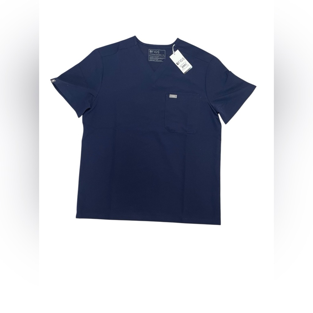 Figs Men’s Leon Three-Pocket Scrub Top blue size M